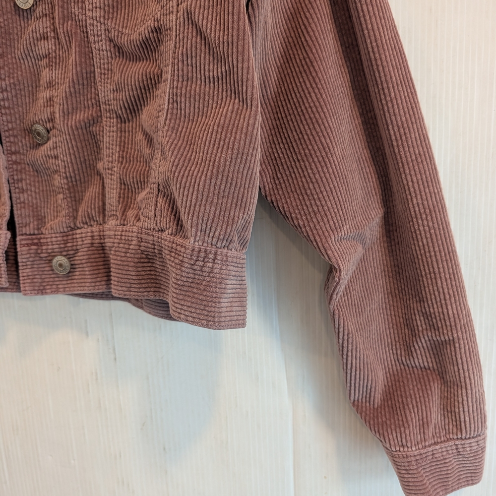 AMERICAN EAGLE Outfitters Mauve Corduroy Jacket Size Medium - Picture 4 of 8